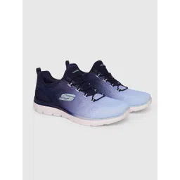 Skechers Women Navy Blue Woven Design Sneakers