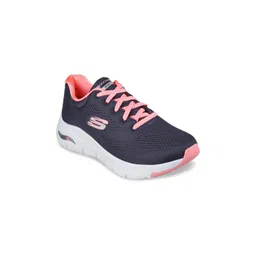 Skechers Women Navy Blue Woven Design Sneakers