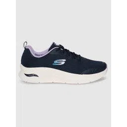 Skechers Women Navy Blue Woven Design Sneakers