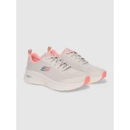 Skechers Women Nude-Coloured Woven Design Sneakers