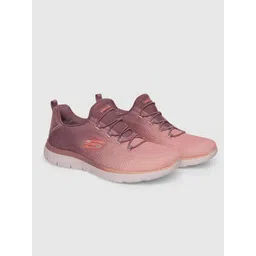 Skechers Women Purple Woven Design Sneakers