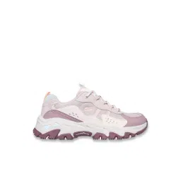 Skechers Women's D'LITES HIKER Mauve Lace Up Casual Outdoors Shoe