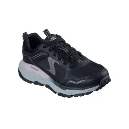 SKECHERS Womens D'LUX JOURNEY Black & Rose Gold Casual Sneakers