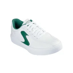 SKECHERS Womens EDEN LX White & Green Sneakers