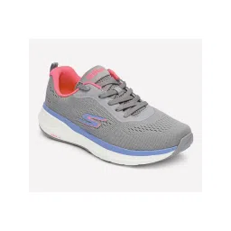 SKECHERS Womens GO RUN RIDE 7 Grey Coral Running Shoes