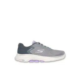 Skechers Women's GO WALK 7 - COSMIC WAVES Grey & Lavender Walking Shoes
