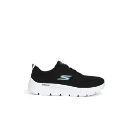 Skechers Womens GO WALK FLEX Black Turquoise Walking Shoes
