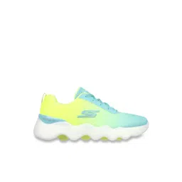 Skechers Women's GO WALK MASSAGE FIT Turquoise Lime Walking Shoes