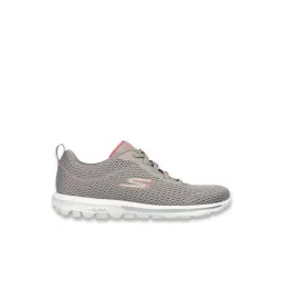 Skechers Women's GO WALK TRAVEL - FUN JOURNEY Taupe Coral Walking Shoes
