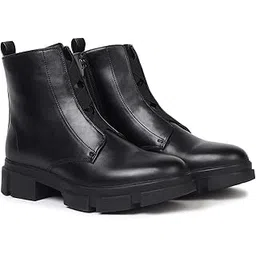 Slays Ankle Length Boots with Lug Sole For Women | Comfortable, Chunky and Stylish|Platform Heel | Casual, Formal Wear for Winter