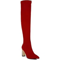 Slim Block Heel Long Boots