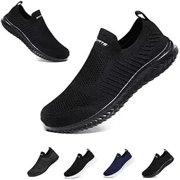 Slip On Trainers Men Women Nurse Shoes Walking Shoes Outdoor Trainers Sports Shoes Gym Comfortable Lightweight Shoes Breathable Leisure Shoes Memory Foam Fitness Sports Hall