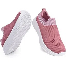 Slip‑On Women's Lightweight Walking & Running Shoes | Casual Footwear for Gym & Training | Soft & Comfortable (Peach)