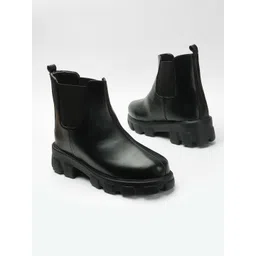 Smart Casual Black Chelsea Boots For Women & Girls Boots For Women