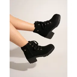Smart Casual Mid Top | Winter Boots |Lace-UP |Trendy Boots For Girls Boots Boots For Women