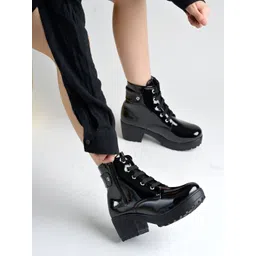 Smart Casual Mid Top | Winter Boots |Lace-UP |Trendy Boots For Girls Boots Boots For Women