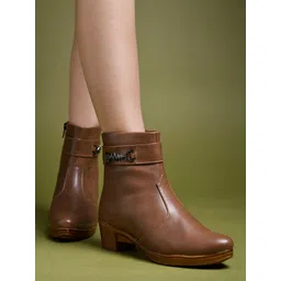 Smart Casual Side Buckle Detailed Boots For Women & Girls Boots For Women