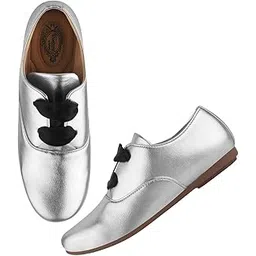 Smart Casual Silver Sneakers for Women & Girls-EU37