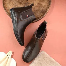 Smart Look Chelsea Boots For Boy's(Brown) Boots For Men