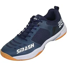 Smash Men’s Badminton Court Shoe – Breathable Mesh & PU Upper, EVA‑Phylon Cushioning & Non‑Marking Rubber Sole
