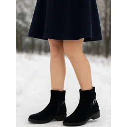 Snasta Women Lace-Up Boots