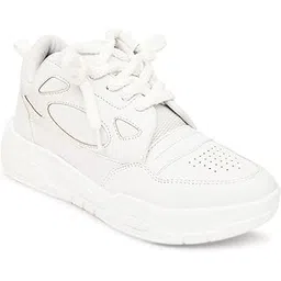 Sneakers for Men | Lightweight & Cushioned Footwear | Casual Sport Lace-Up Shoe with Breathable Mesh SRD_Ogiy-White