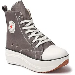 Sneakers for Women - Embellished Casual High Top Ankle Sneakers - Ankle Sneaker Shoe - Chunky Ankle Length Shoes for Women and Girls