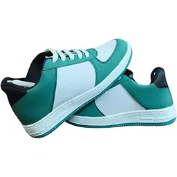 Sneakers Men’s Casual | Lightweight Comfortable Shoes with Soft Cushioning, Anti-Slip Sole & Stylish Trendy Design | Perfect for Walking, College, Office & Travel – (Green & White)