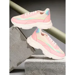 sneakers villa Women Colourblocked Round Toe Comfort Insole Canvas Sneakers