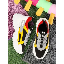 sneakers villa Women Colourblocked Round Toe Comfort Insole Canvas Sneakers