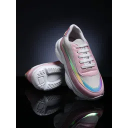 sneakers villa Women Pink Colourblocked Sneakers