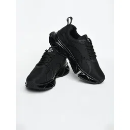 Snitch Men Black Solid Round Toe Lace-Ups Casual Shoes