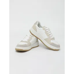 Snitch Men White Colourblocked Casual Sneakers
