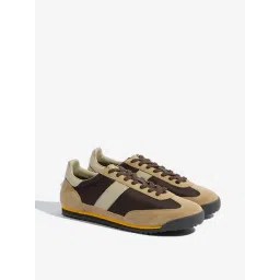 SOLEPLAY by Westside Brown Colour-Blocked Lace-Up Sneakers