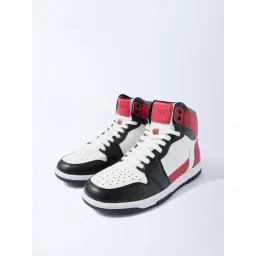 SOLEPLAY by Westside Red Colour-Blocked High-Top Boots