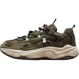 Souled: Vanguard Men and Boys Low Top Sneakers | Olive Green & Brown Technical Trainer with Ripstop Base, EVA Midsole & Lace Stopper System
