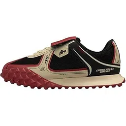 Souled: Velocity Men and Boys Red and Black PU Upper Lace Up Low Top Sneakers