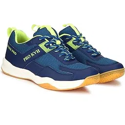 Spark Pro Memory Foam Badminton Shoes for Men | Non-Marking Gum Sole Shoes for Badminton, Squash & Table Tennis | Lightweight, Comfortable, and Durable Sports Footwear