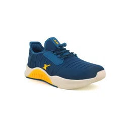 Sparx Men Blue & Yellow Mesh Running Non-Marking Shoes