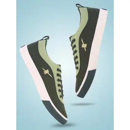 Sparx Men Light Green & Grey Textile Running Non-Marking Shoes