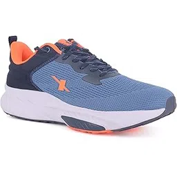 SPARX Men SM-776 Bluish Grey Neon Orange Sports Shoes (Size - 8)