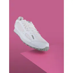 Sparx Men White Mesh High-Top Running Shoes