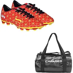 Sports Bag Adena Black with Gowin Football Shoe Country Color Spain Size-5