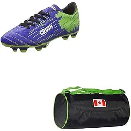 Sports Bag Toronto Large Black With Gowin Football Shoe Crush Blue Green Size-9
