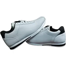 Sports Shoes Men’s White Casual | Lightweight Comfortable Sneakers with Soft Sole, Stylish Lace-Up Design, Ideal for Running, Walking, Gym, College Durable Trendy Footwear