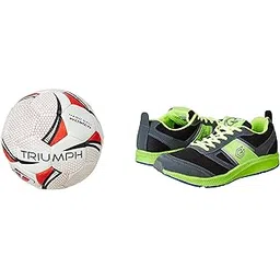 Sports Training Shoe Bright Grey Green Size 6 With Triumph Handball Rubberised Junior