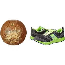 Sports Training Shoe Bright Grey Green Size 6 With Triumph Shooting Ball Leather