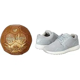 Sports Training Shoe Thrust Grey Size 6 With Triumph Shooting Ball Leather
