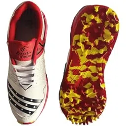 Sportsworld Men, Boys Lordstown Cricket Shoes/Studs Sports Shoes, (Red & White Multicolor), 1 Pair