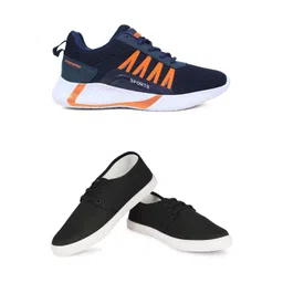 Spotwalk Men Set Of 2 Mesh All-Rounder Running Shoes